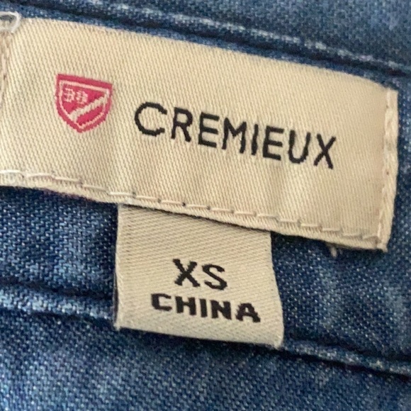 Cremieux Size XS Jade Chambray Women’s Long Sleeves Blouse Denim Jeans - Picture 4 of 15